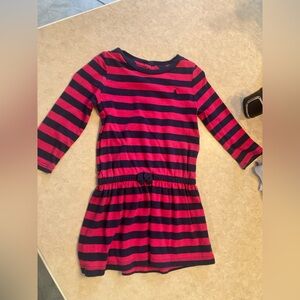 Ralph Lauren Pink and Navy Striped Kids Dress